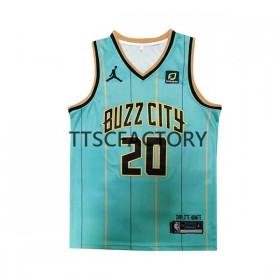 Maillot NBA Charlotte Hornets Gordon Hayward 20 Jordan 2021-22 City Edition Green Swingman - Homme